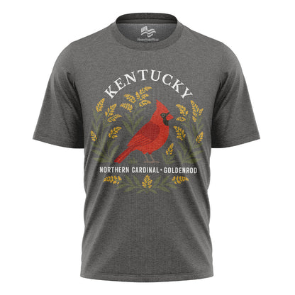 Kentucky Cardinal & Goldenrod Tee | Bird Lover Nature Shirt