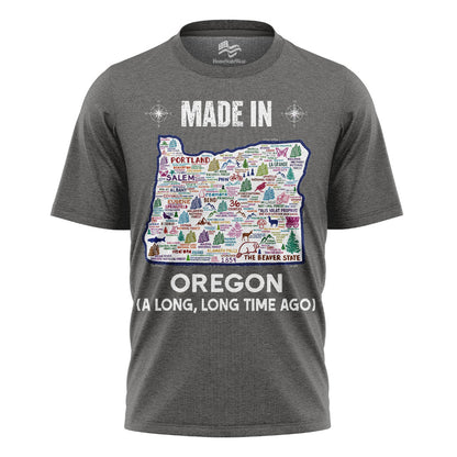 Made In Oregon T-Shirt, Beaver State Map Pride Tee