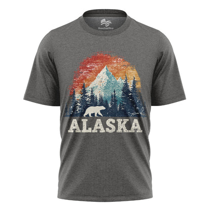 Vintage Alaska Mountain Bear T-Shirt | Retro Wildlife Graphic Tee