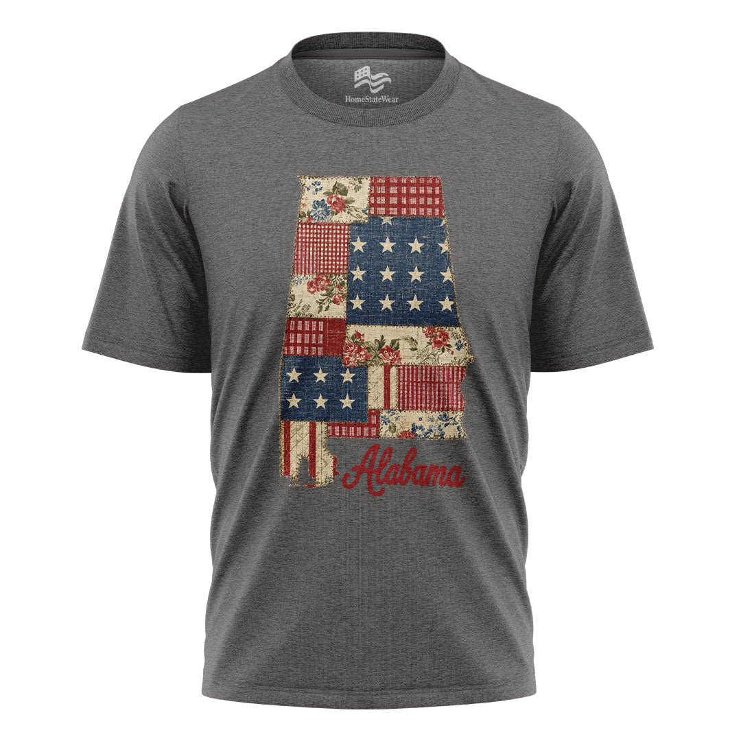 Patriotic Alabama Patchwork T-Shirt