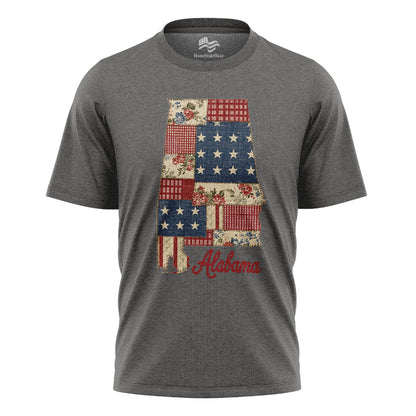 Patriotic Alabama Patchwork T-Shirt