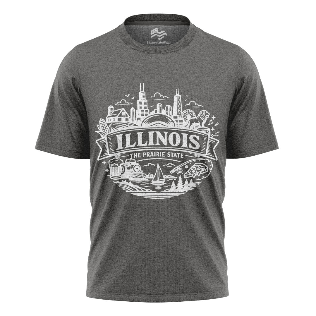 Illinois Prairie State Tee | Vintage Midwest Graphic Shirt