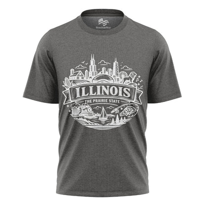 Illinois Prairie State Tee | Vintage Midwest Graphic Shirt