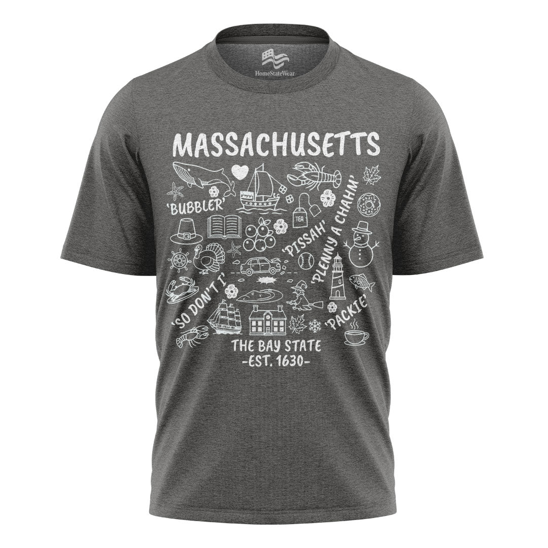 Massachusetts Bay State T-Shirt | Boston Humor Coastal Tee