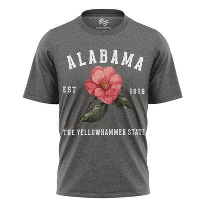 Camellia Flower Graphic Tee, Alabama State Flower
