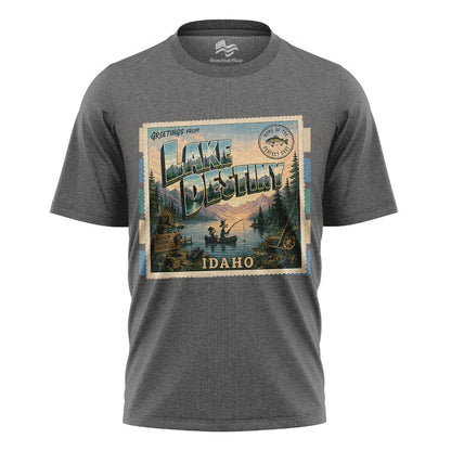 Lake Destiny Idaho Comfort Colors Retro Camping Postcard Shirt