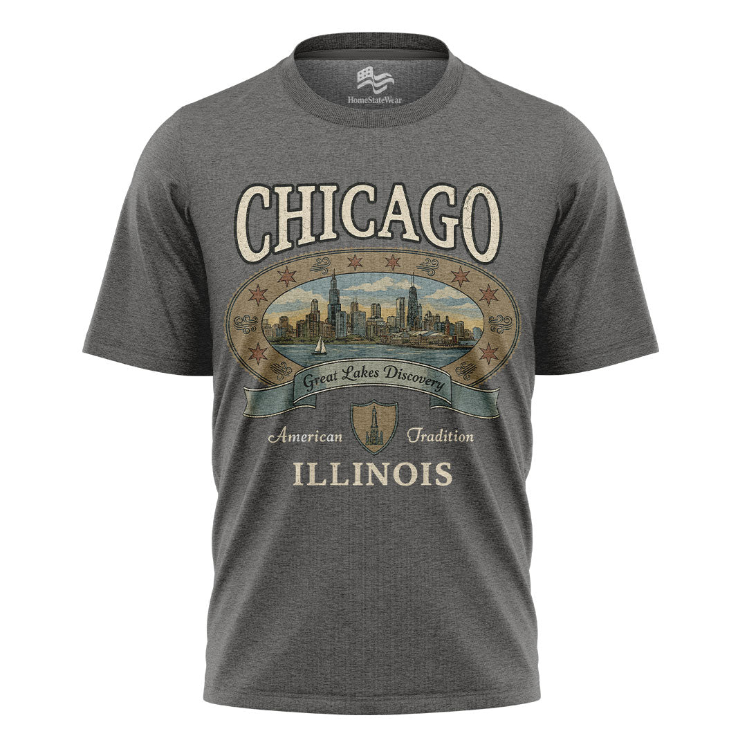 Retro Chicago T-Shirt | 90s Illinois Travel Tee