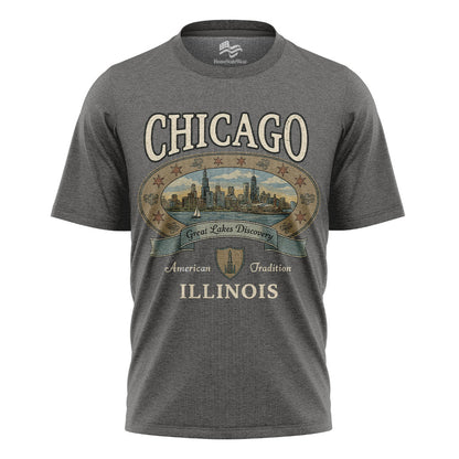 Retro Chicago T-Shirt | 90s Illinois Travel Tee