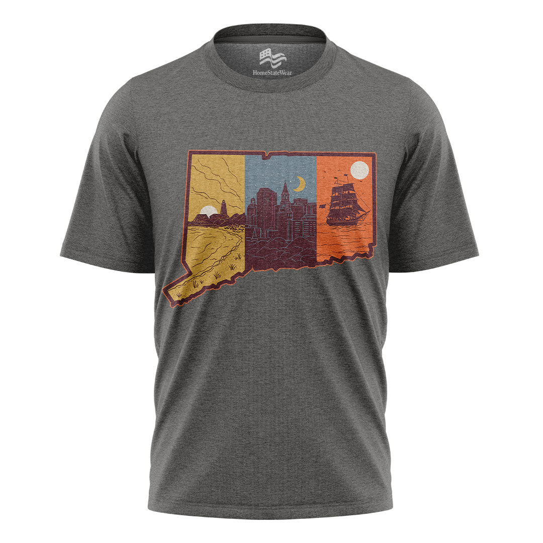 Layers of Connecticut Tee | Vintage State Graphic Shirt