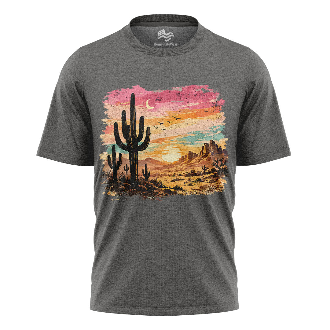 Western Cactus Graphic Tee, Boho Desert Lover Gift