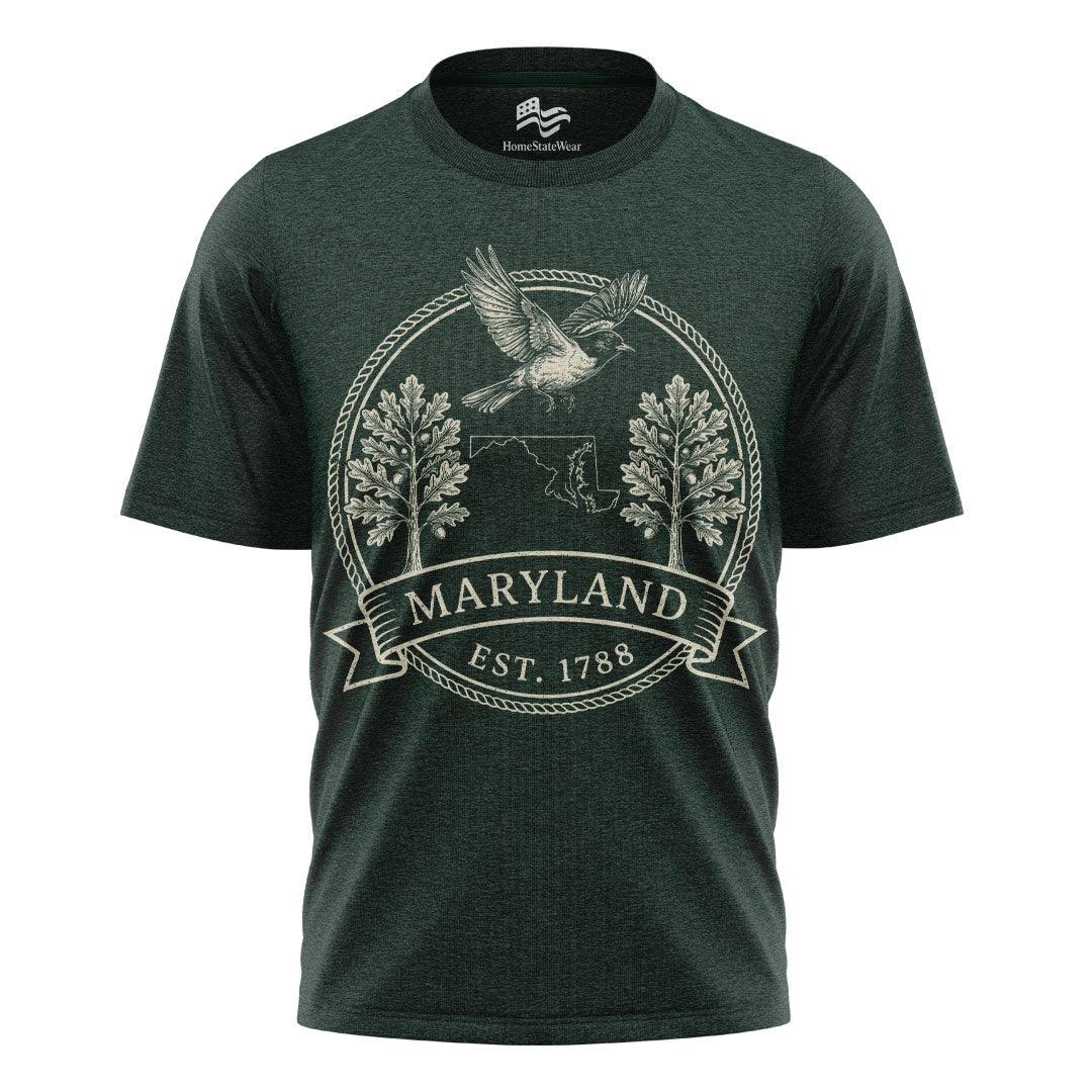 Maryland Est 1788 T-Shirt | Oriole White Oak Souvenir Tee