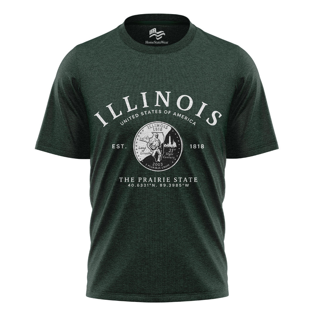 Illinois Quarter T-Shirt | Land of Lincoln Souvenir Tee