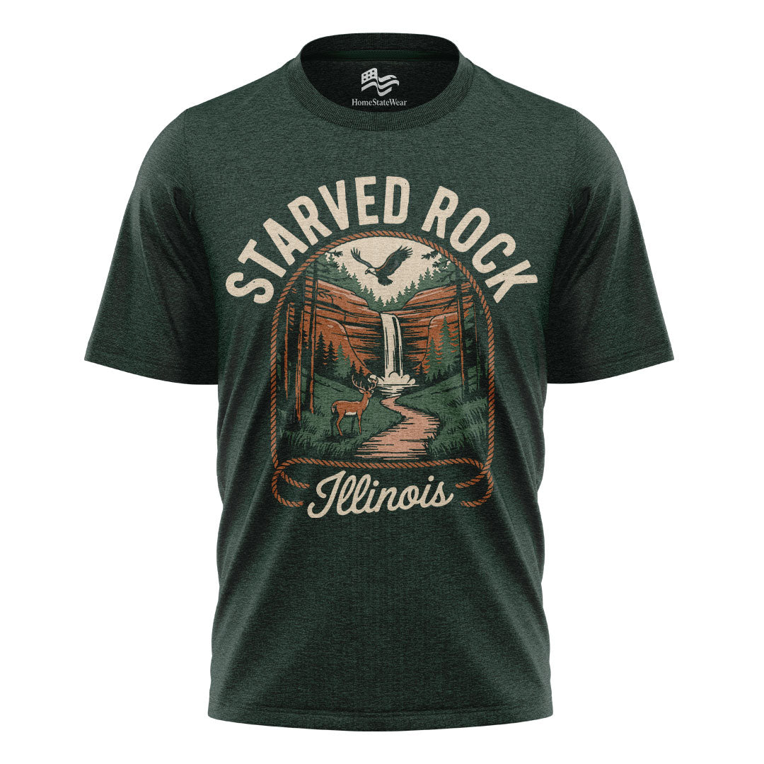Starved Rock Illinois Tee | Waterfall Canyon Nature Shirt
