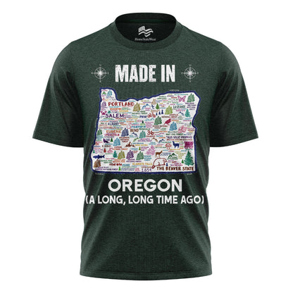 Made In Oregon T-Shirt, Beaver State Map Pride Tee