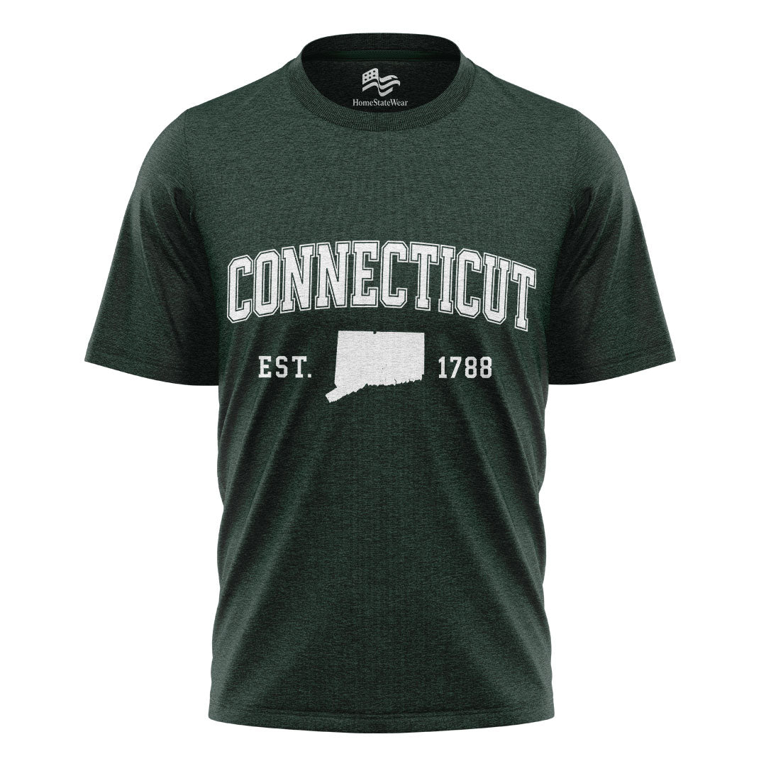 Connecticut Varsity Style Tee | Campus Inspired State Pride Shirt