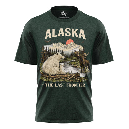 Alaska Wildlife Graphic Tee | Vintage Mountain Adventure Shirt