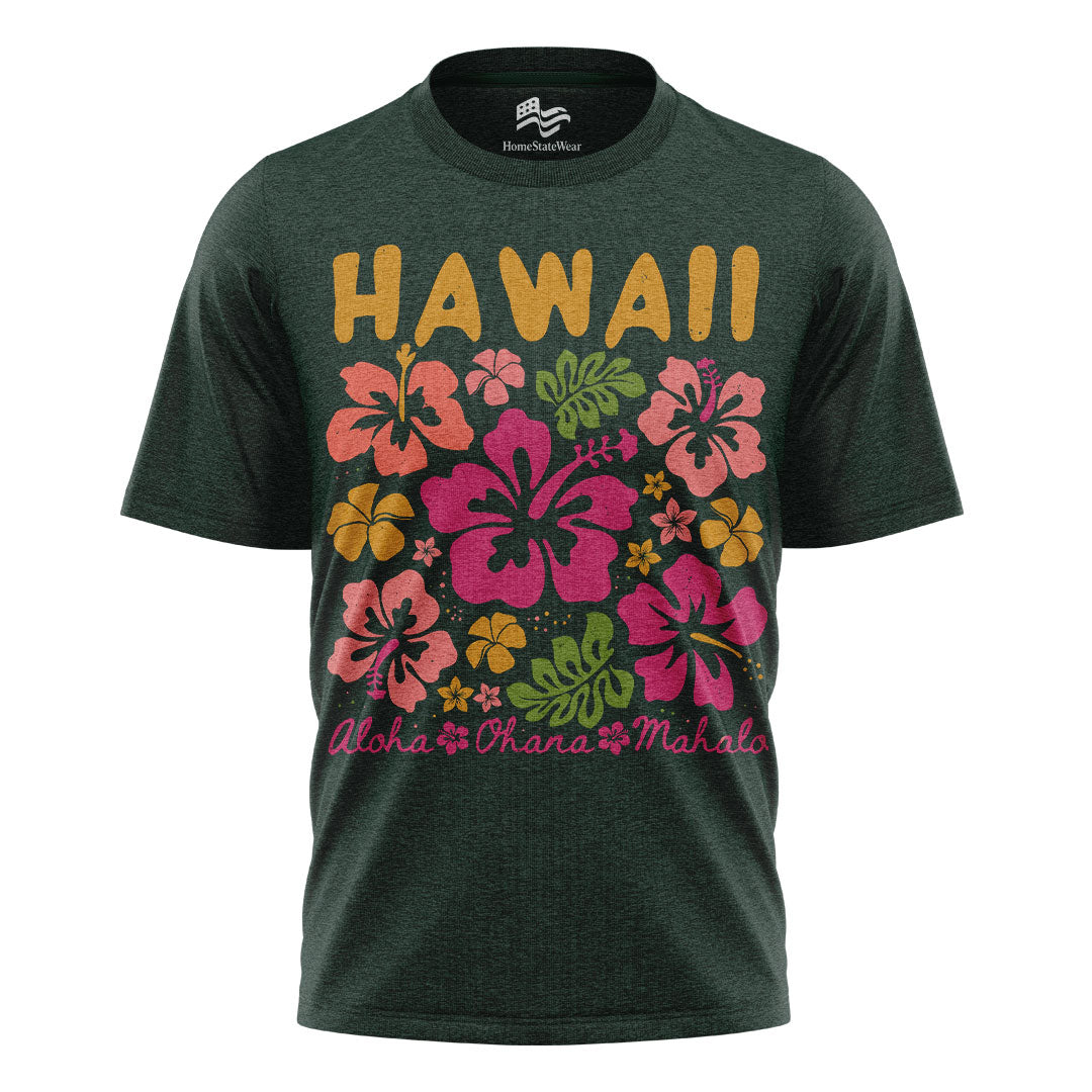 Hawaii Hibiscus Aloha Tropical Vacation Graphic Shirt