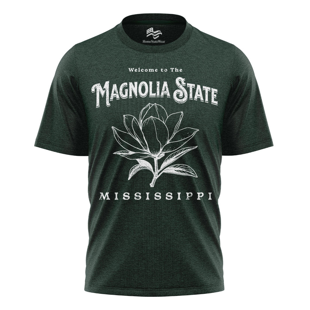 Welcome to Mississippi T-Shirt, Magnolia State Flower Tee,