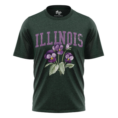 Illinois Violet Comfort Colors Tee | State Flower Gift Shirt