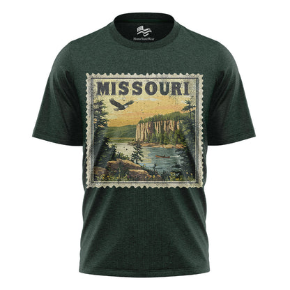 Vintage Missouri Bald Eagle T-Shirt, Scenic Landscape State Souvenir Tee