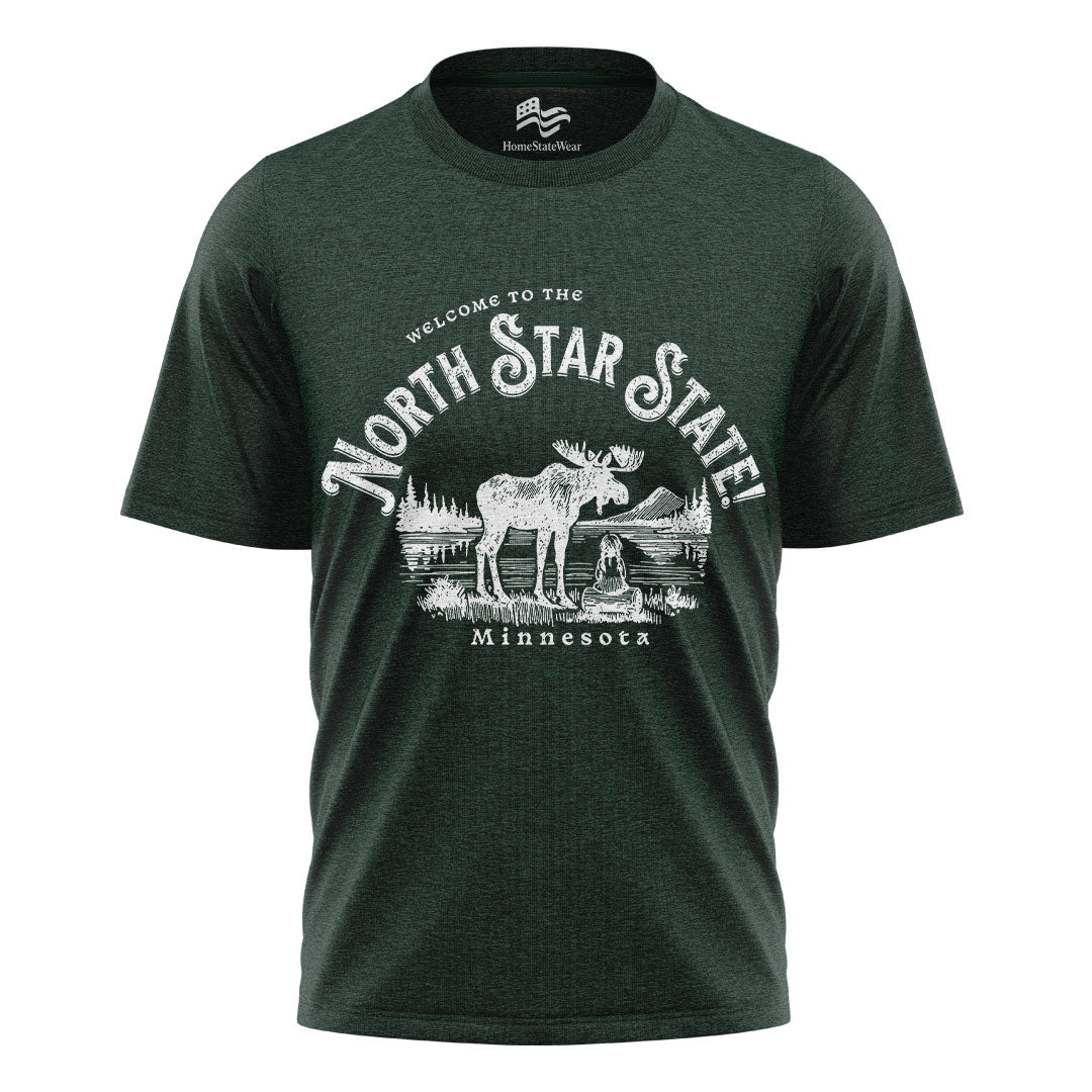 Welcome to Minnesota T-Shirt, North Star State Moose Tee