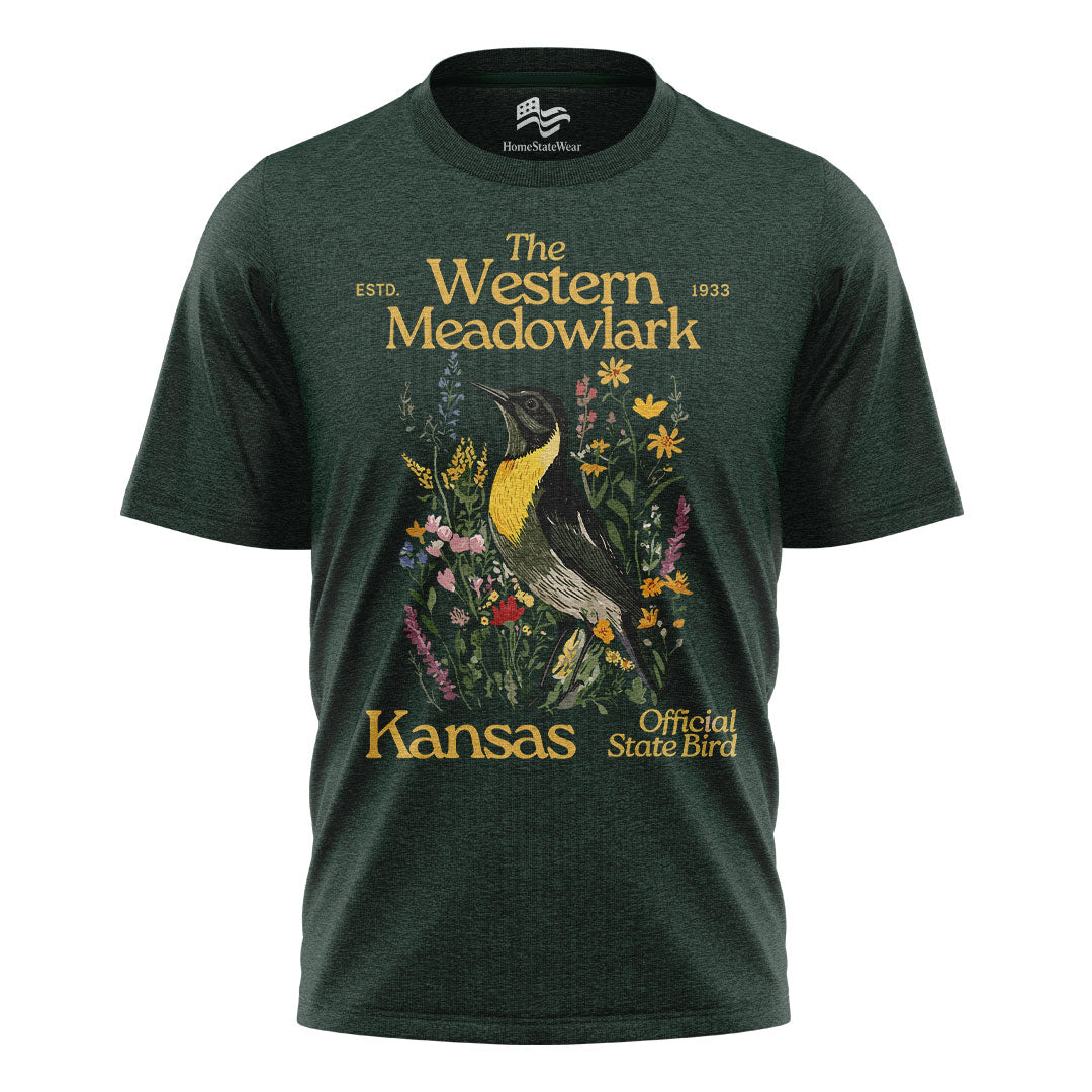 Kansas Western Meadowlark Tee | State Bird Nature Shirt