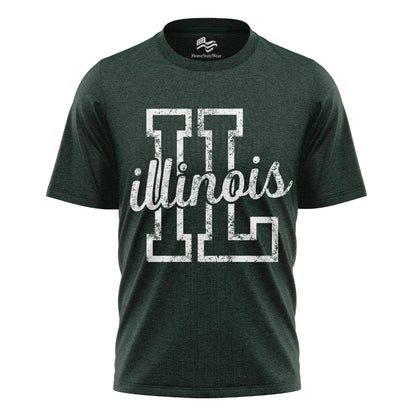 Illinois Comfort Colors Tee | Retro Varsity Pride Shirt