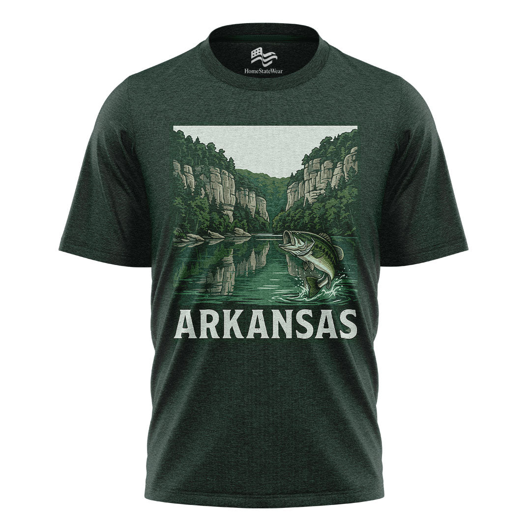 Arkansas Bass Fishing Tee | Natural State Outdoors Shirt