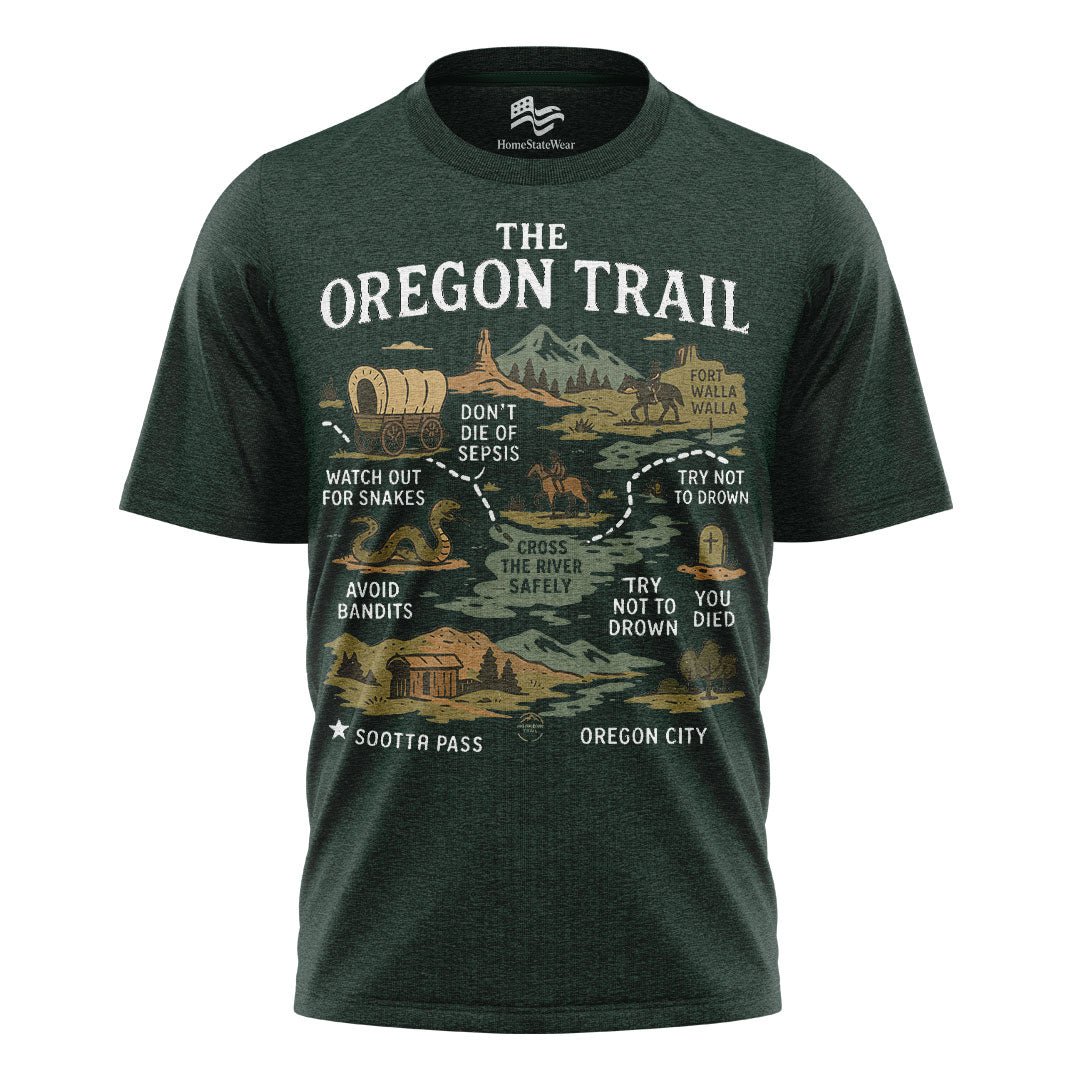 Oregon Trail Graphic T-Shirt, Retro Adventure Travel Tee