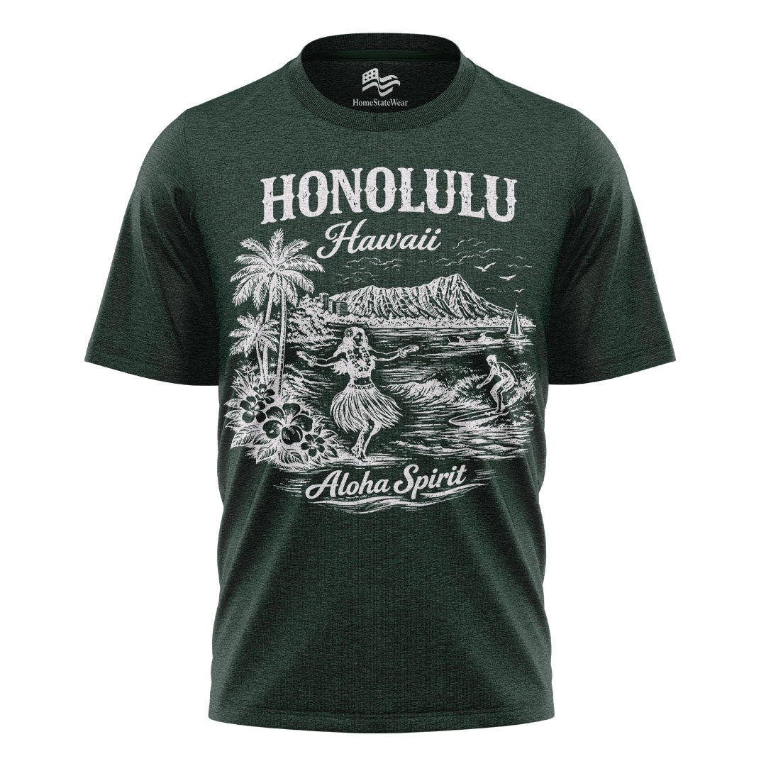 Honolulu Aloha Spirit Tee | Vintage Hawaii Surf Shirt