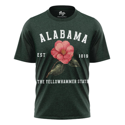 Camellia Flower Graphic Tee, Alabama State Flower