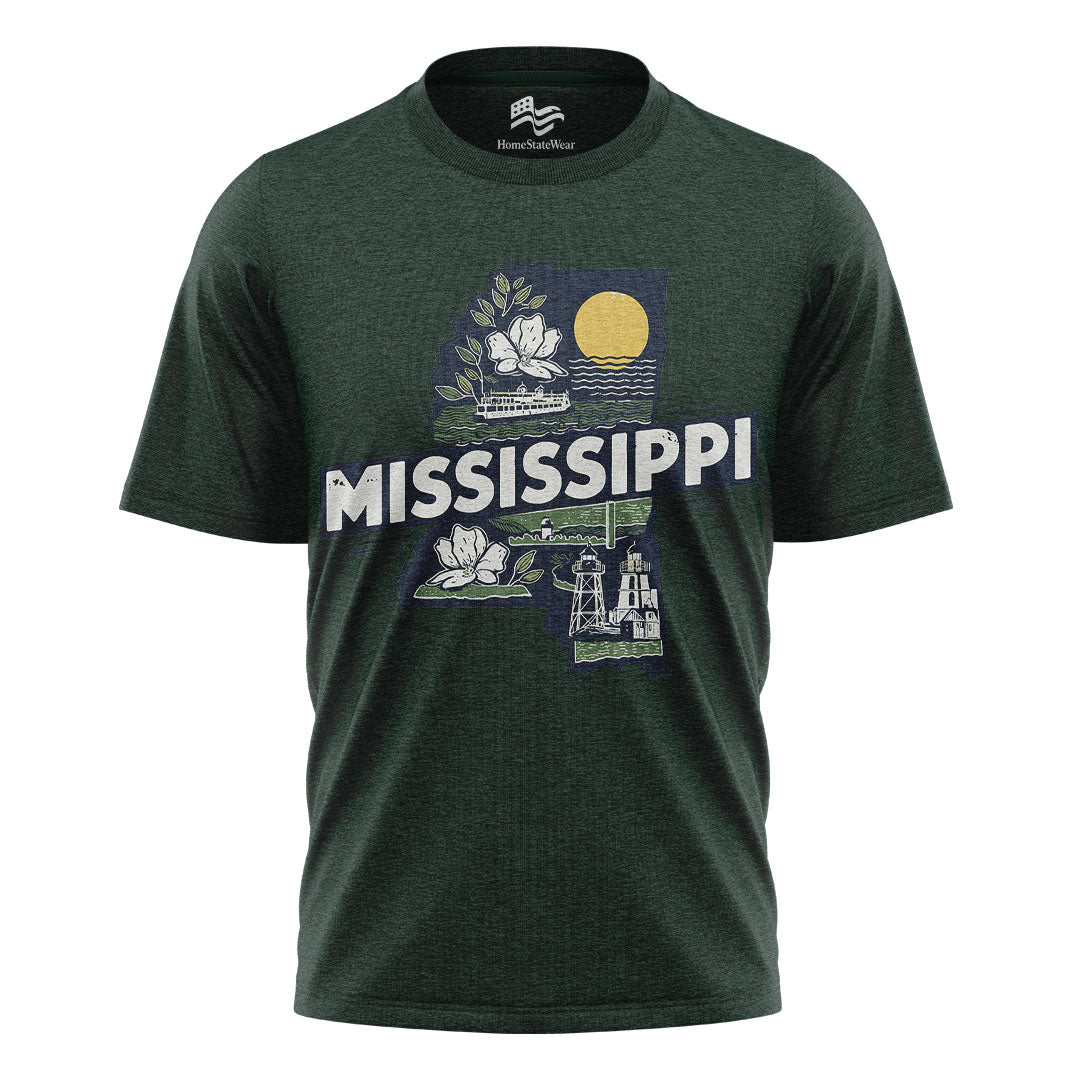 Mississippi Retro Home State T-Shirt