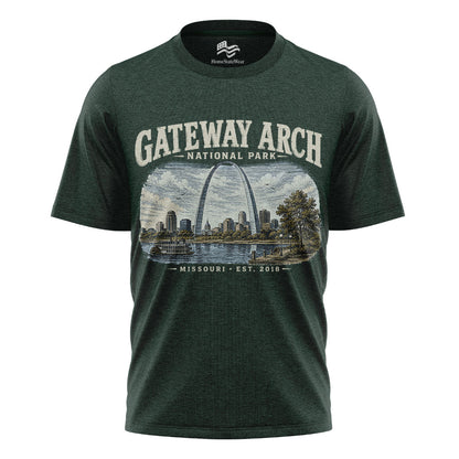 Gateway Arch National Park Vintage T-Shirt, St. Louis Missouri Travel Tee