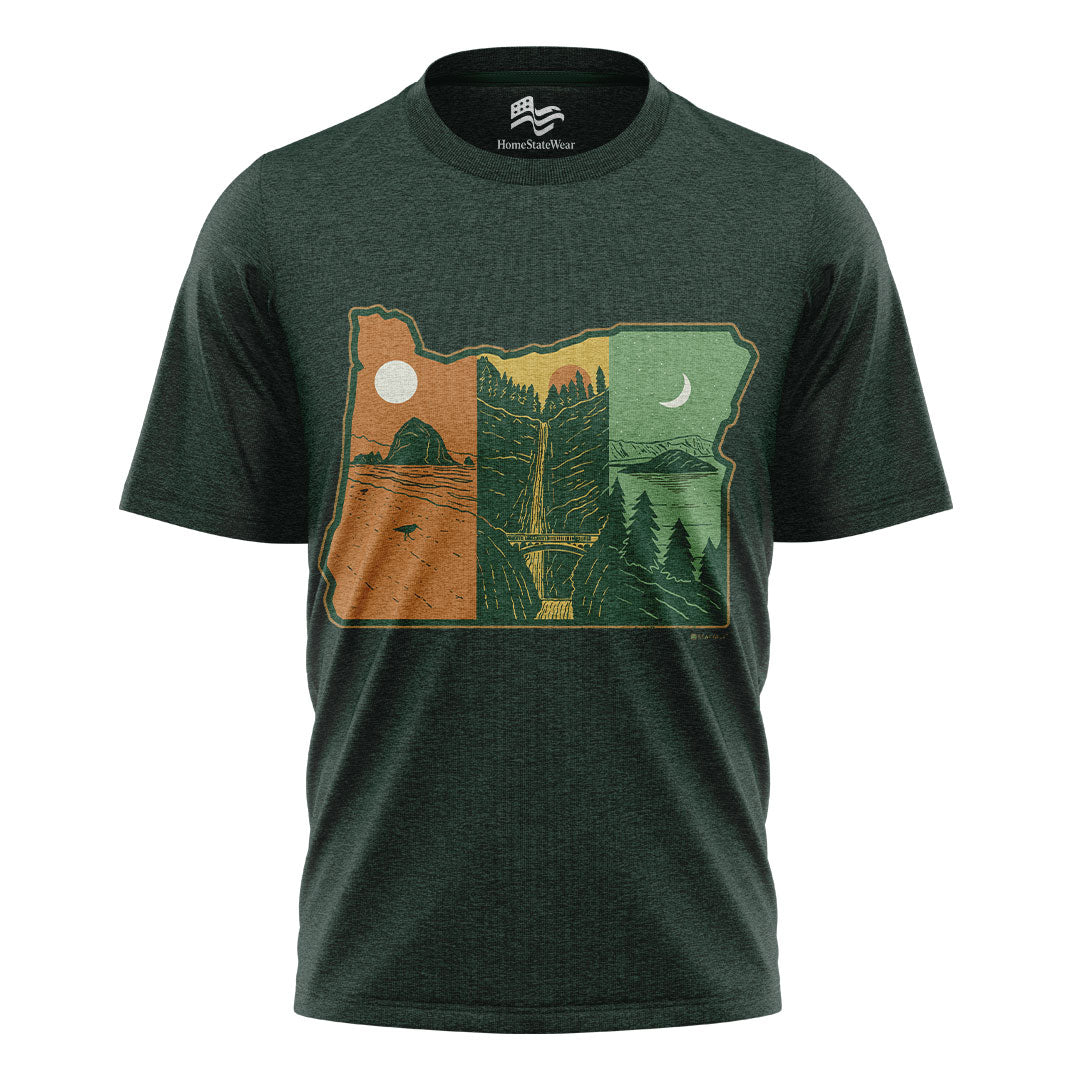 Layers of Oregon T-Shirt, Vintage Nature State Pride Tee