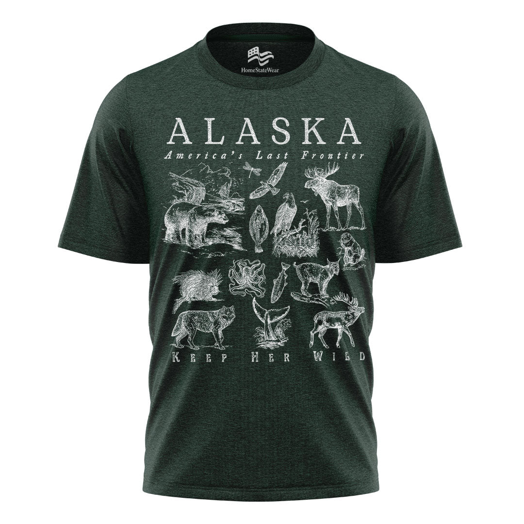 Vintage Alaska Wildlife Comfort Colors T-Shirt | Travel Souvenir Graphic Tee