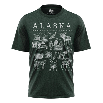 Vintage Alaska Wildlife Comfort Colors T-Shirt | Travel Souvenir Graphic Tee