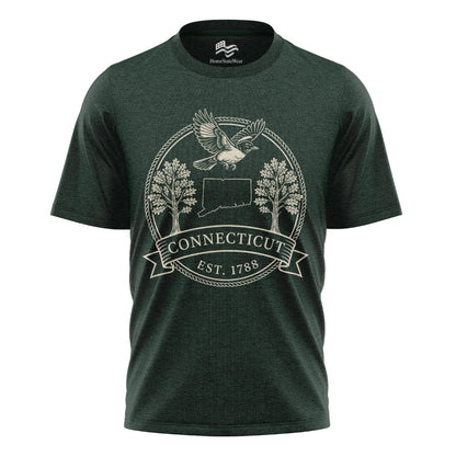 Connecticut Est 1788 T-Shirt | American Robin & White Oak Tee