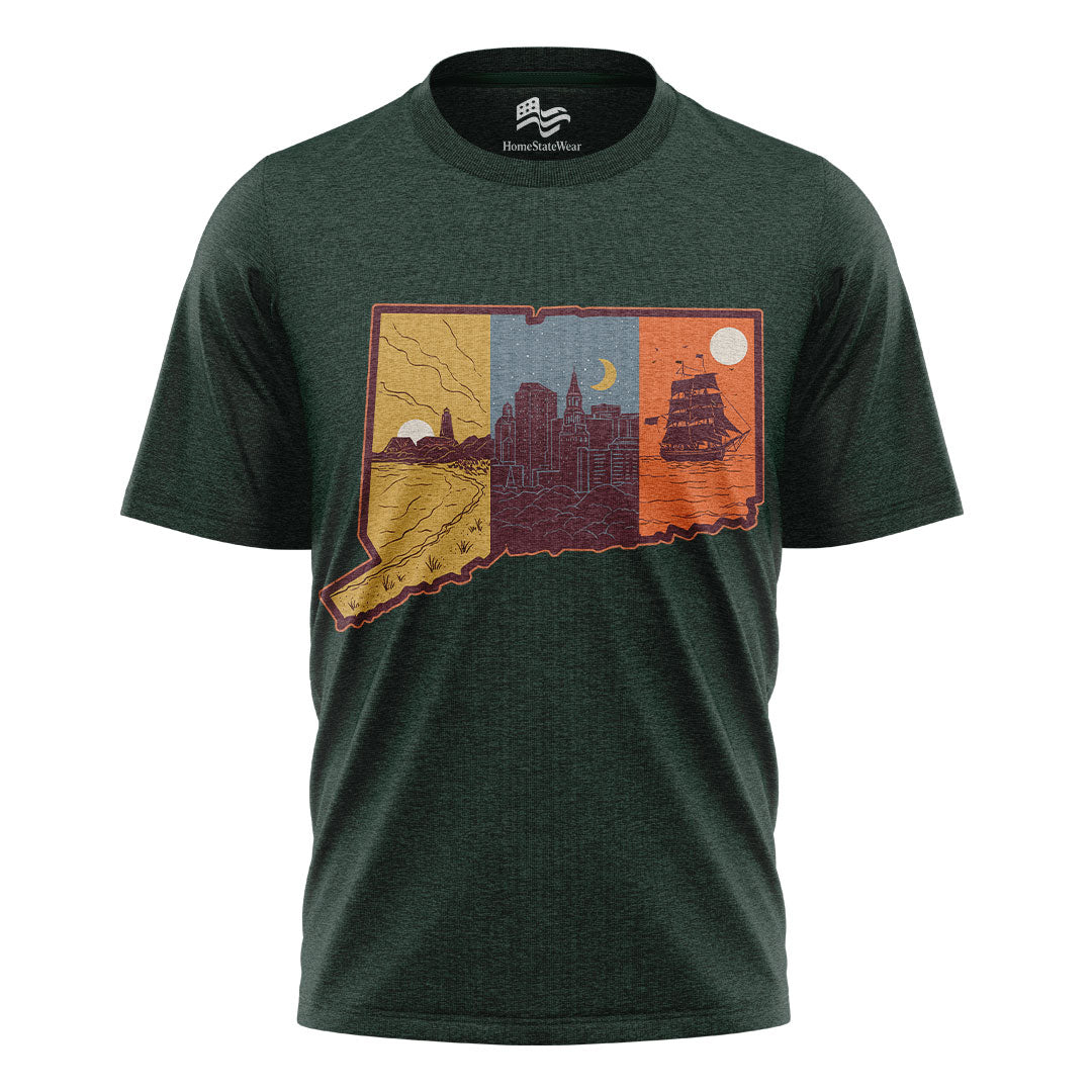 Layers of Connecticut Tee | Vintage State Graphic Shirt