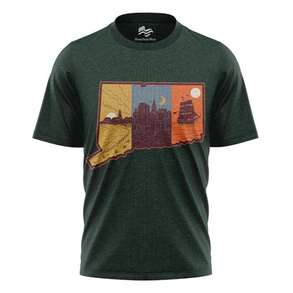 Layers of Connecticut Tee | Vintage State Graphic Shirt