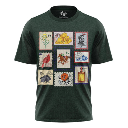 Kentucky Retro Stamp Comfort Colors Tee | Bluegrass State Icons Shirt