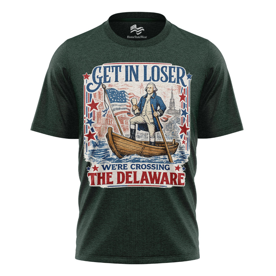 Funny Crossing the Delaware Comfort Colors Tee | Patriotic History Shirt