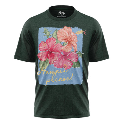 Hawaii Please Hibiscus Comfort Colors Tee | Tropical Vacation Shirt