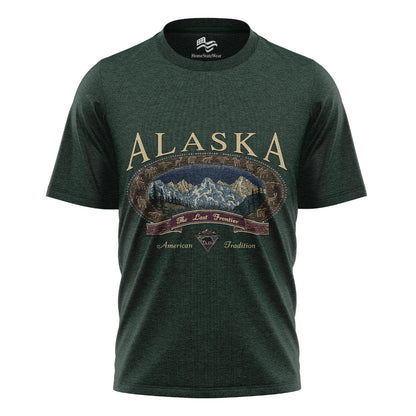 Vintage Alaska Mountain T-Shirt, The Last Frontier Wildlife Tee