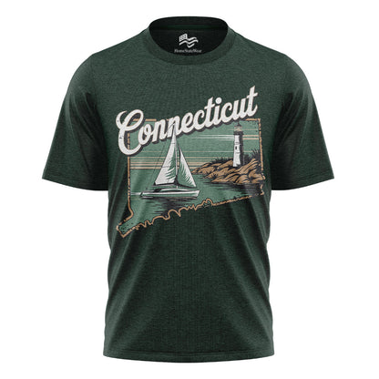 Connecticut Sailboat Comfort Colors Tee | Coastal New England Shirt
