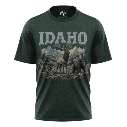 Idaho Wildlife Comfort Colors Elk Bear Wolf Mountain Shirt
