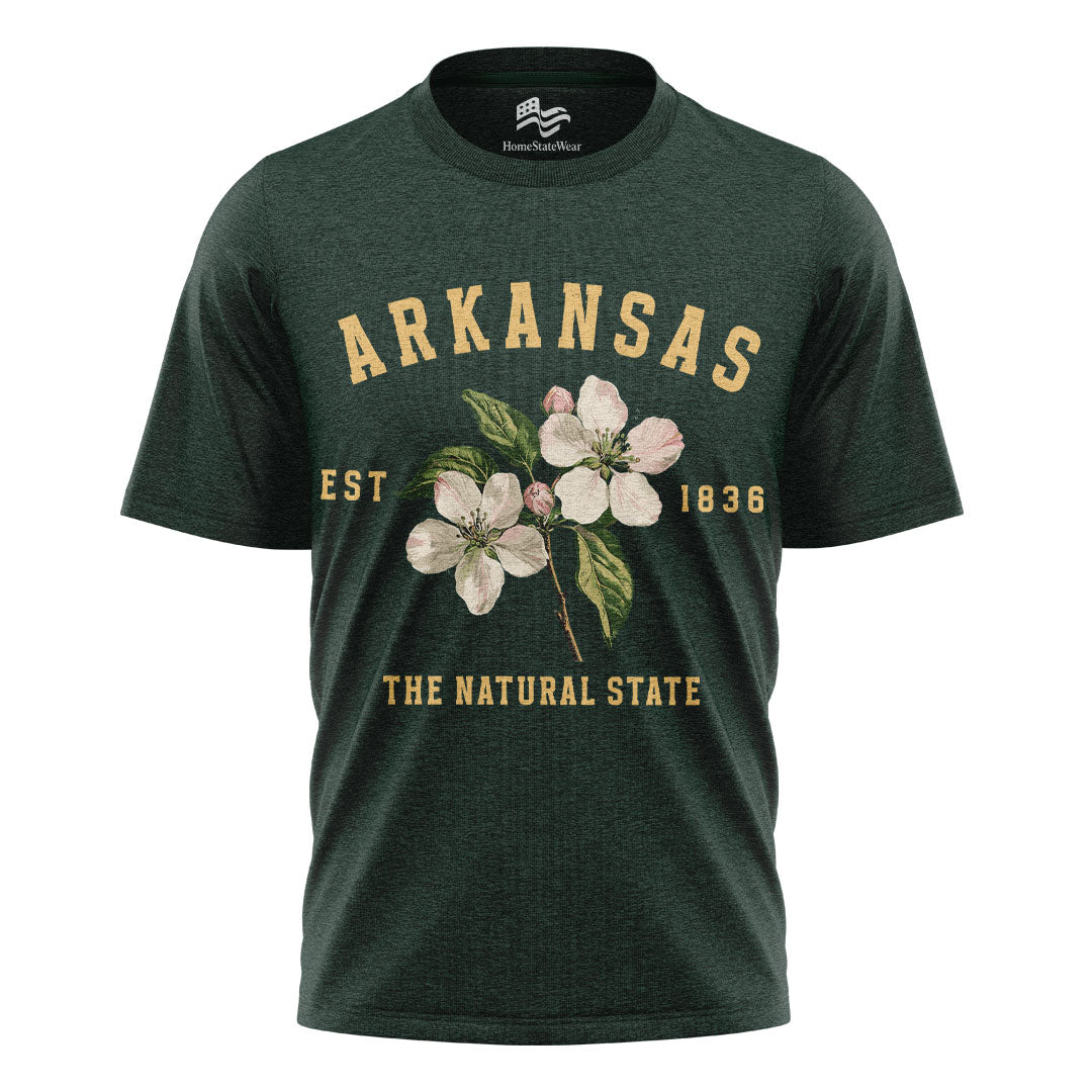 Arkansas Apple Blossom Flower Tee | Vintage State Floral Shirt