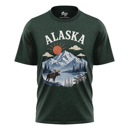 Alaska Moose T-Shirt, Mountain Travel Nature Lover Tee
