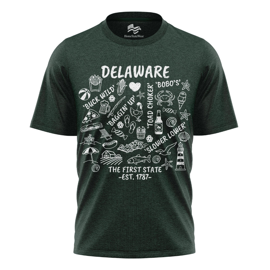 Delaware First State Graphic Tee | Coastal Travel Shirt