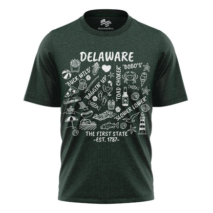 Delaware First State Graphic Tee | Coastal Travel Shirt