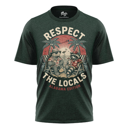 Respect the Locals Alabama T-Shirt, Vintage Beach Graphic Tee